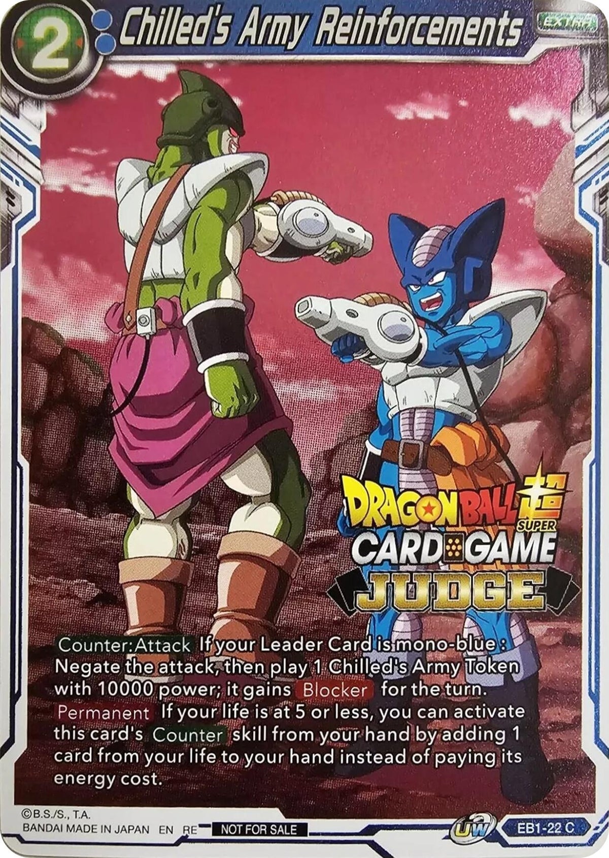 Image for Chilled's Army Reinforcements (Judge Pack Vol.11) (EB1-22) (TPR) - Dragon Ball Super: Masters