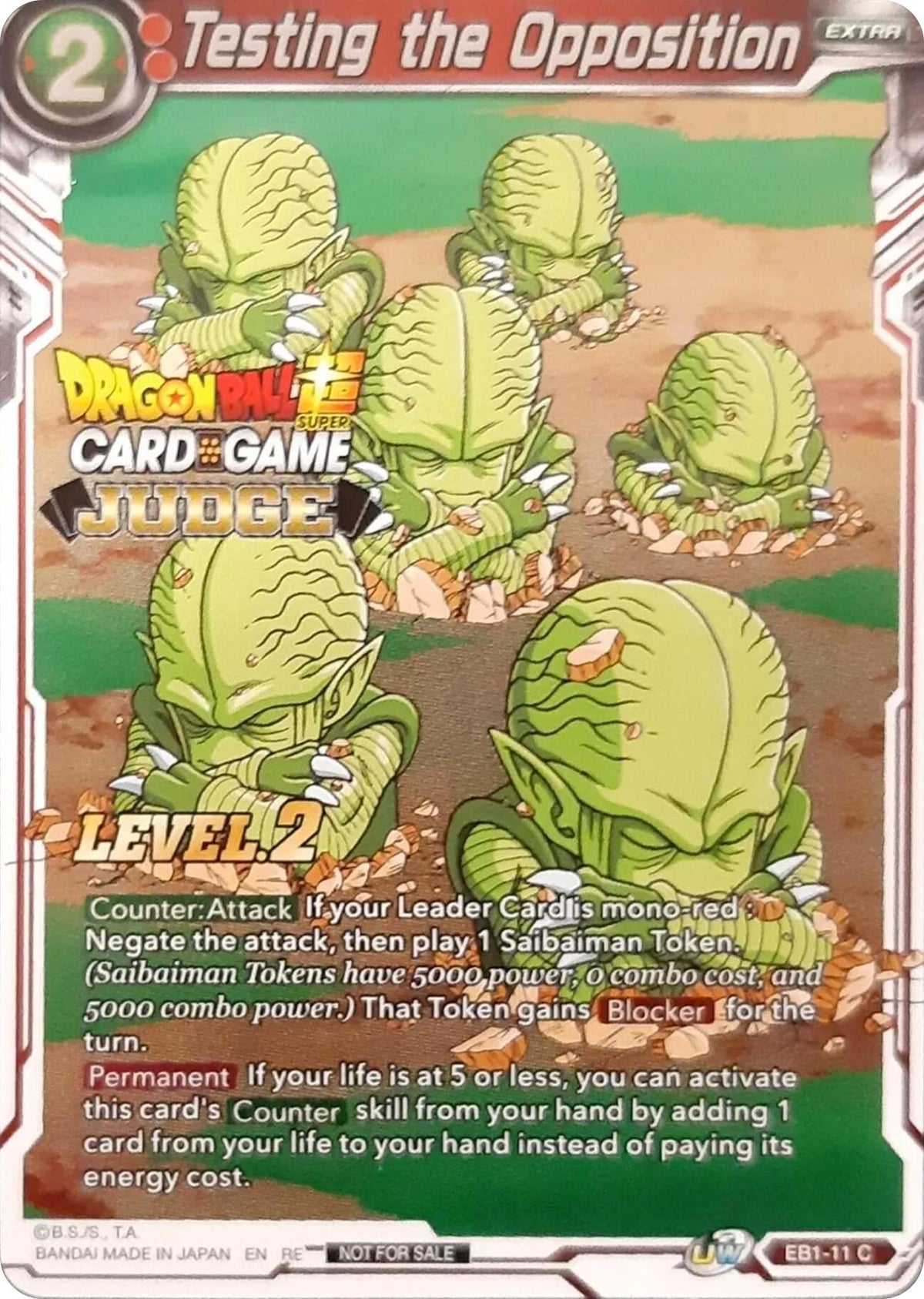 Image for Testing the Opposition (Level 2) (Judge) (EB1-11) (TPR) - Dragon Ball Super: Masters