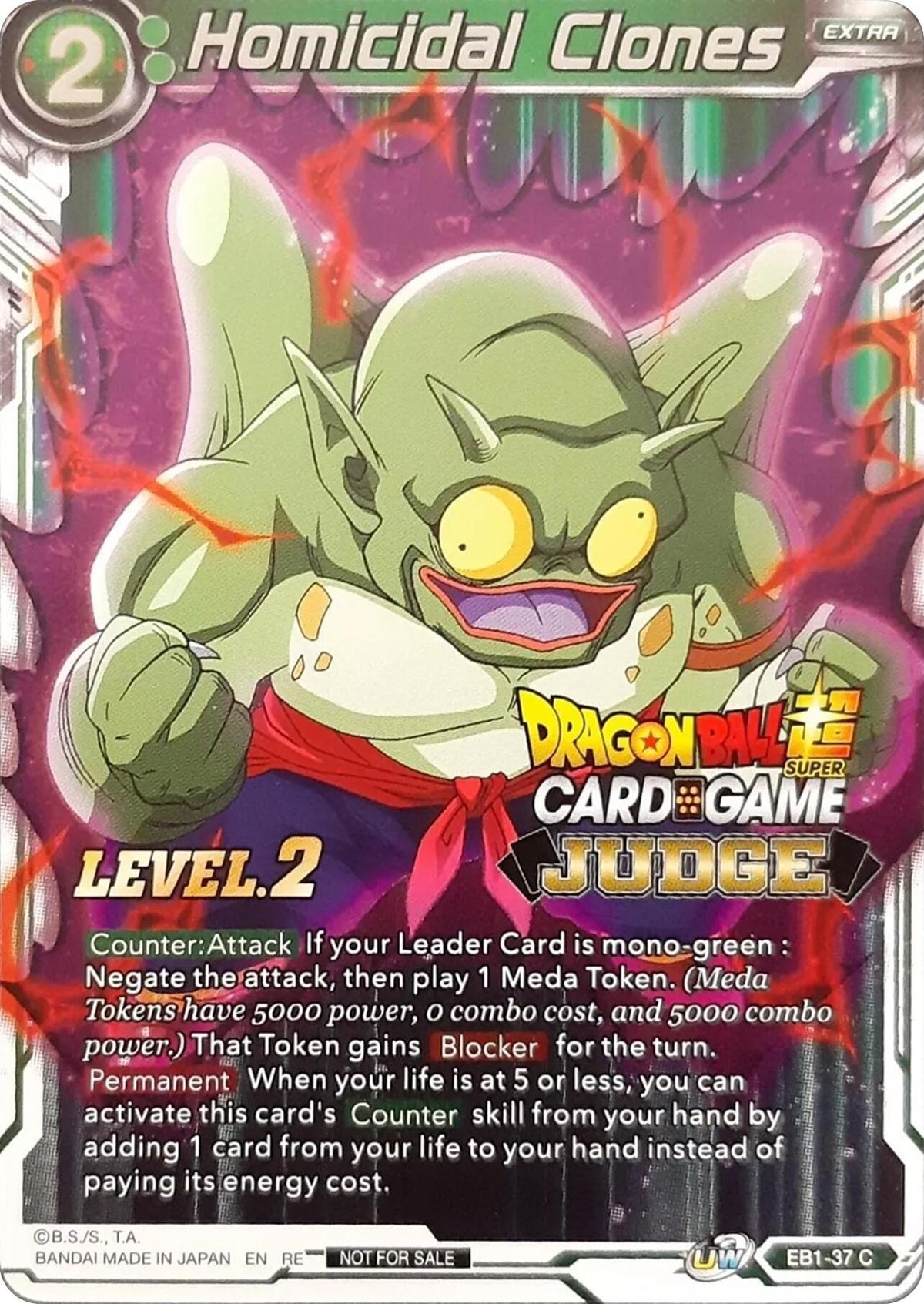 Image for Homicidal Clones (Level 2) (Judge) (EB1-37) (TPR) - Dragon Ball Super: Masters