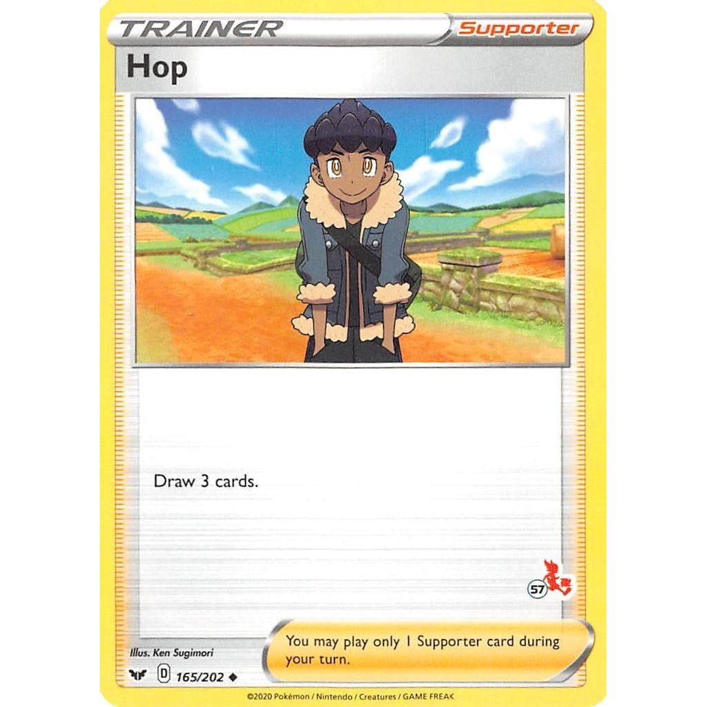Image for Hop - 165/202 (#57 Cinderace Stamped) (165/202) (BA22) - Pokemon
