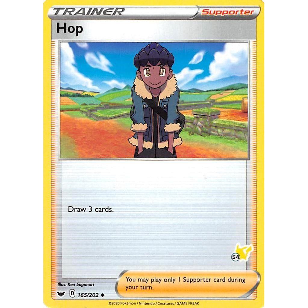 Image for Hop - 165/202 (#54 Pikachu Stamped) (165/202) (BA22) - Pokemon