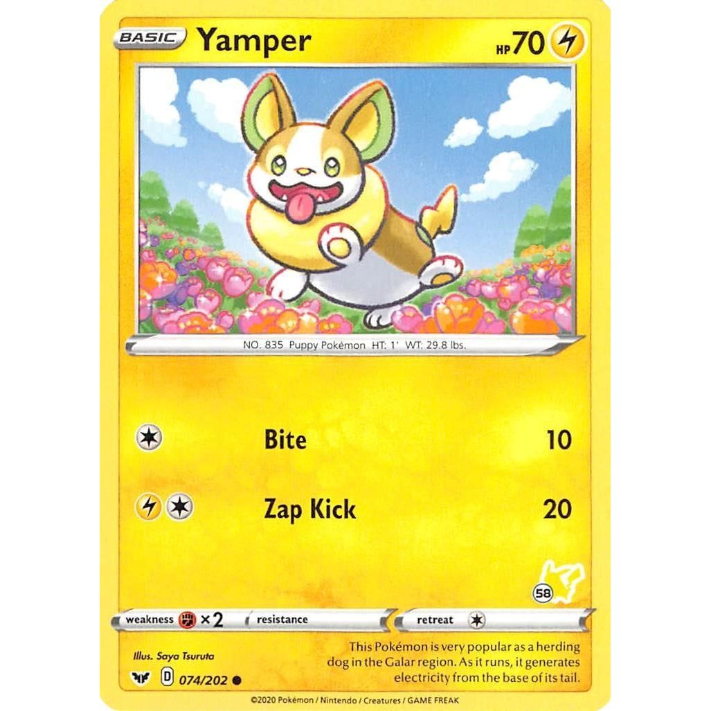 Image for Yamper - 074/202 (#58 Pikachu Stamped) (074/202) (BA22) - Pokemon
