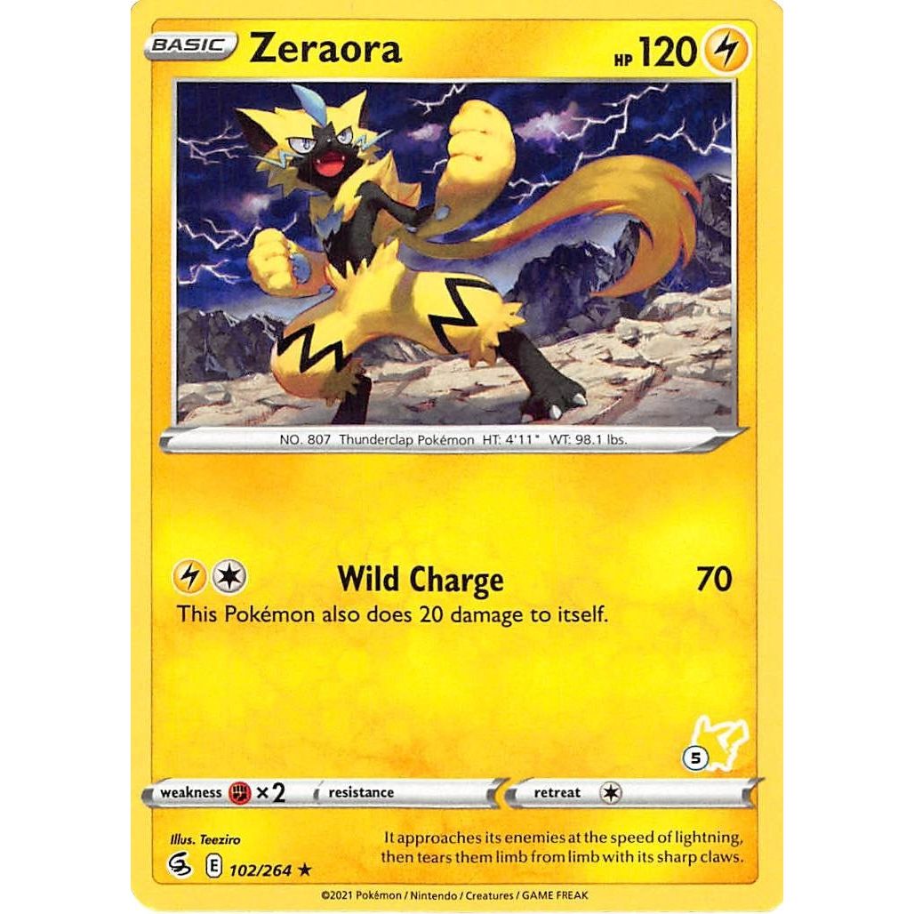 Image for Zeraora - 102/264 (#5 Pikachu Stamped) (102/264) (BA22) - Pokemon