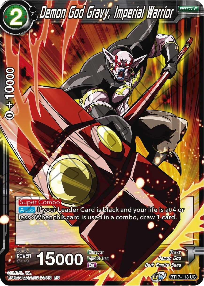 Image for Demon God Gravy, Imperial Warrior (BT17-118) (DBS-B17) - Dragon Ball Super: Masters