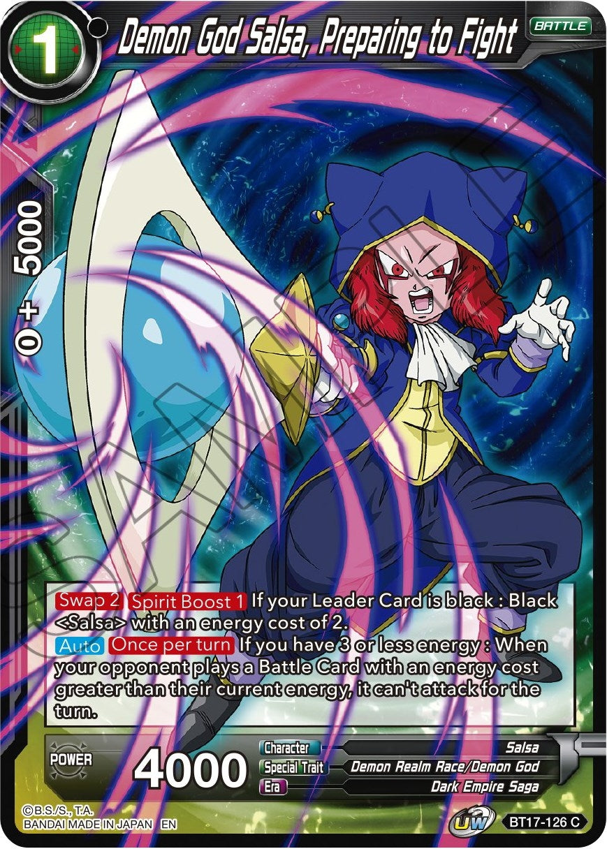 Image for Demon God Salsa, Preparing to Fight (BT17-126) (DBS-B17) - Dragon Ball Super: Masters