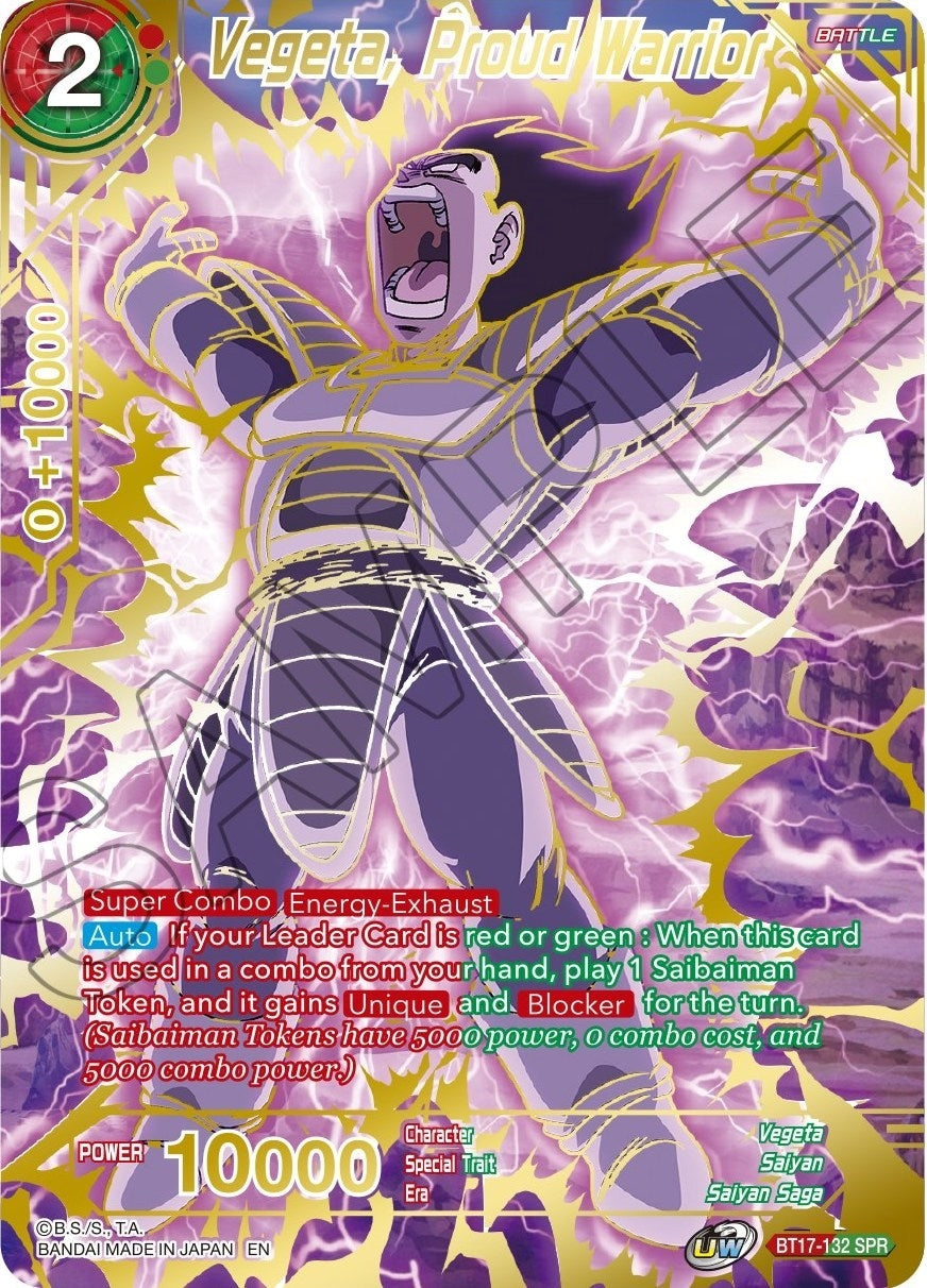 Image for Vegeta, Proud Warrior (SPR) (BT17-132) (DBS-B17) - Dragon Ball Super: Masters