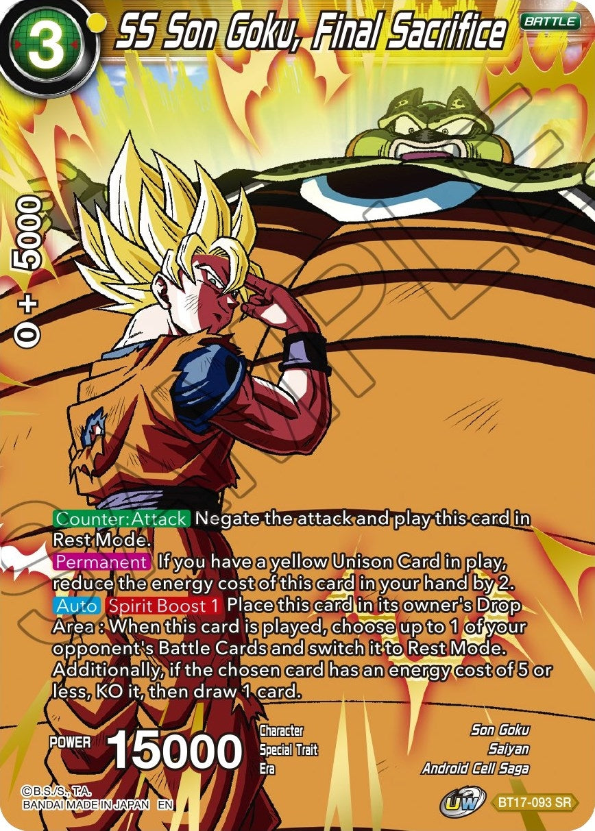 Image for SS Son Goku, Final Sacrifice (BT17-093) (DBS-B17) - Dragon Ball Super: Masters