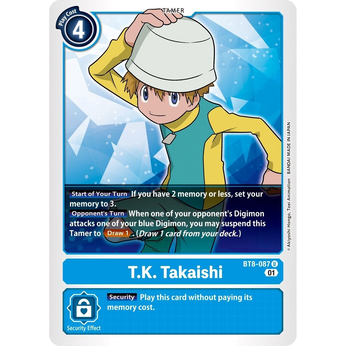Image for T.K. Takaishi (BT8-087 U) (BT08) - Digimon Card Game