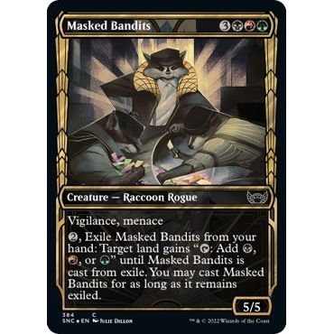 Image for Masked Bandits (Gilded Foil) (384) (SNC) - Magic: The Gathering