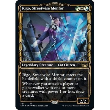 Image for Rigo, Streetwise Mentor (Gilded Foil) (394) (SNC) - Magic: The Gathering