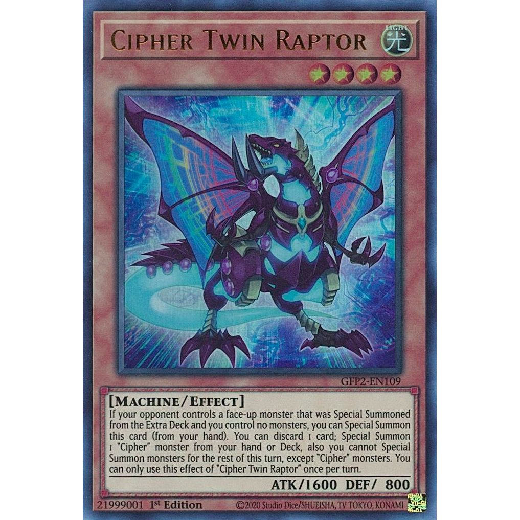 Image for Cipher Twin Raptor (GFP2-EN109) (GFP2) - YuGiOh