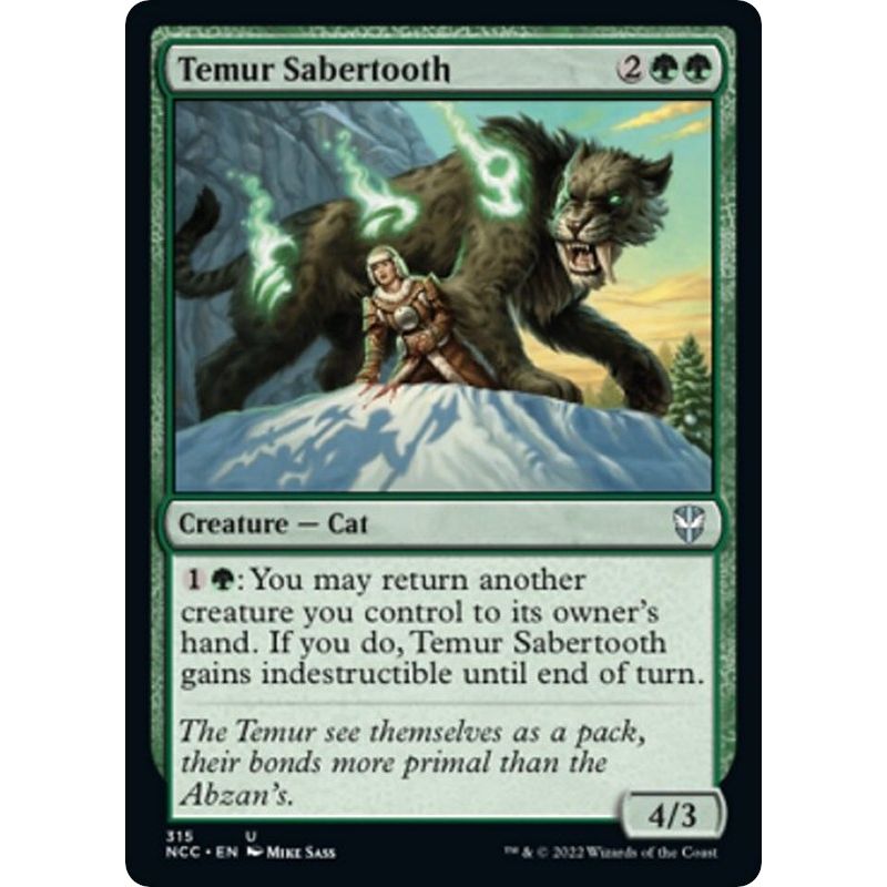 Image for Temur Sabertooth (315) (NCC) - Magic: The Gathering