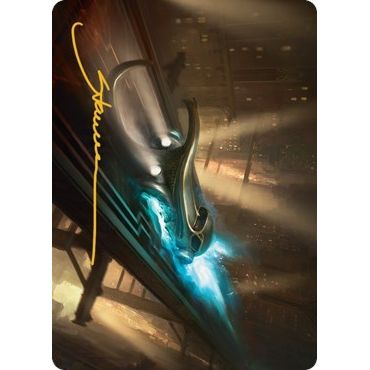 Image for Run Out of Town Art Card (Gold-Stamped Signature) (13) (ASSNC) - Magic: The Gathering