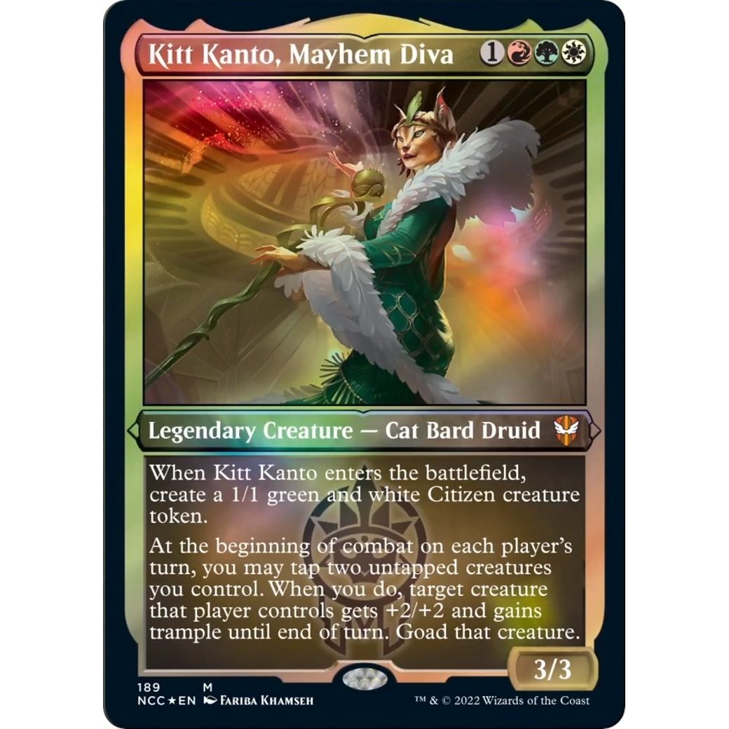 Image for Kitt Kanto, Mayhem Diva (Display Commander) - Thick Stock (189) (NCC) - Magic: The Gathering