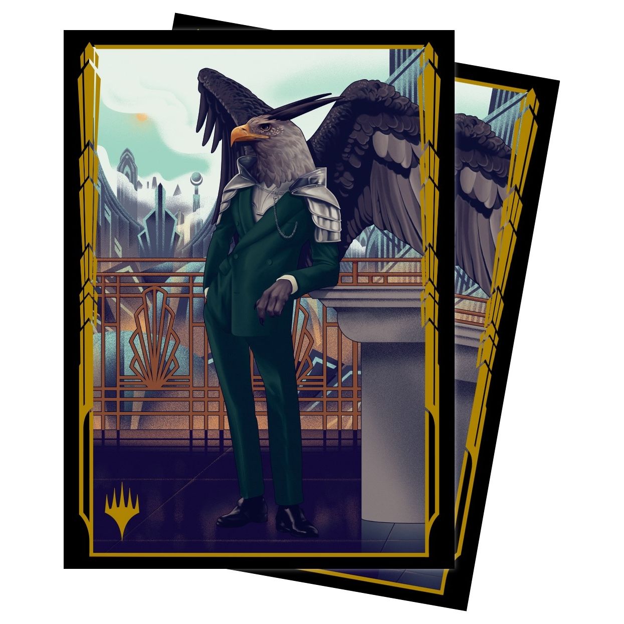 Image for Streets of New Capenna Falco Spara, Pactweaver (V5) Standard Deck Protector sleeves for Magic (100-Pack) - Card Sleeves