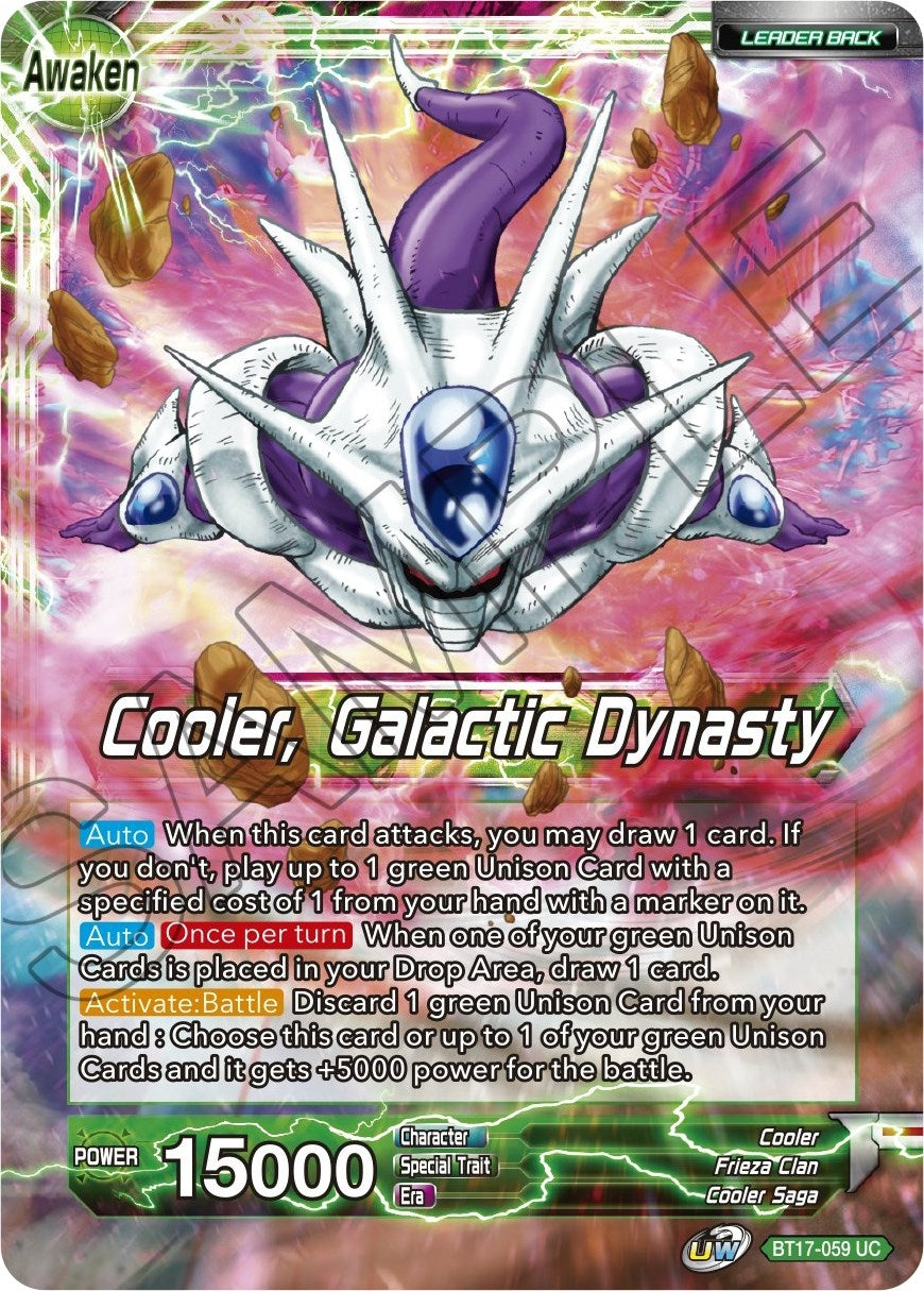 Image for Cooler // Cooler, Galactic Dynasty (BT17-059) (DBS-B17) - Dragon Ball Super: Masters