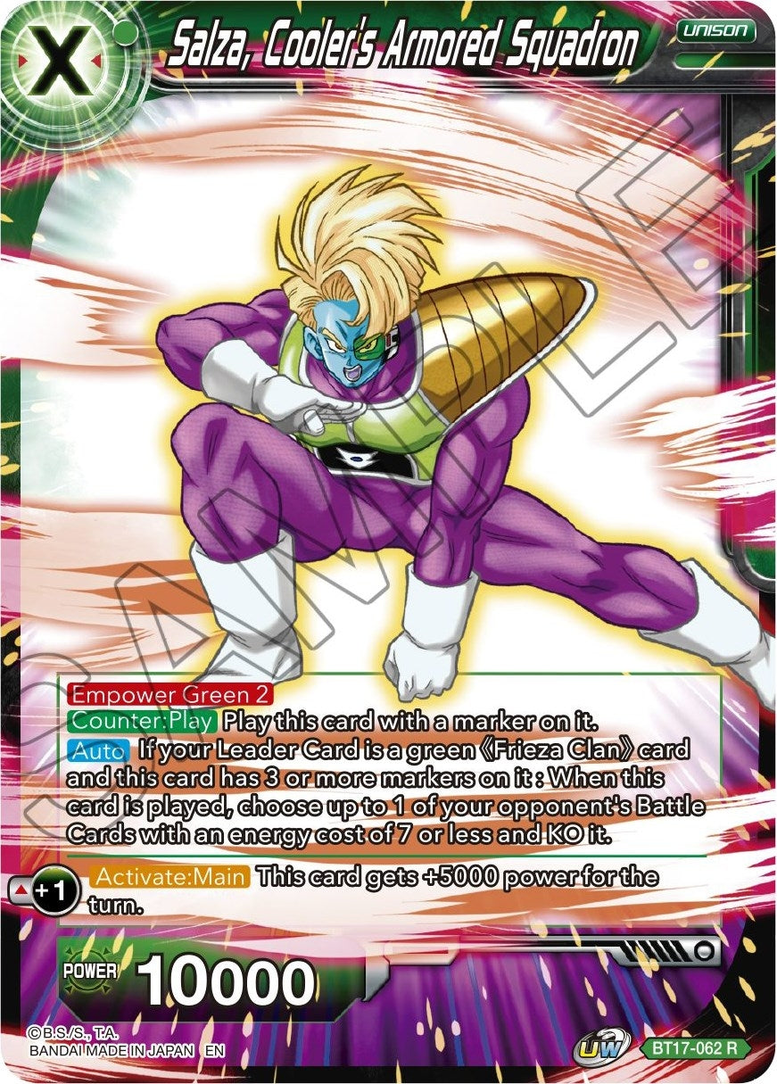 Image for Salza, Cooler's Armored Squadron (BT17-062) (DBS-B17) - Dragon Ball Super: Masters