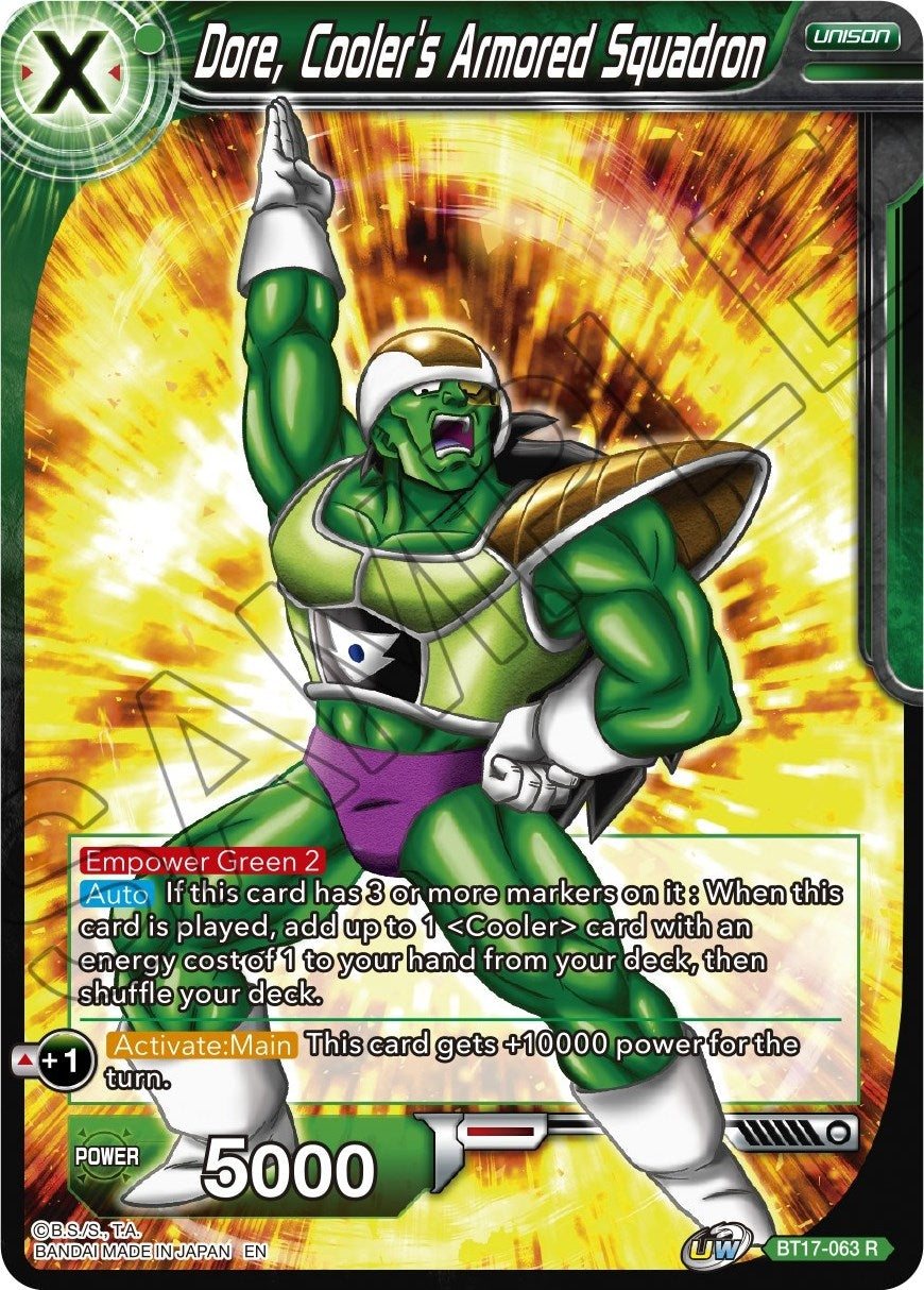 Image for Dore, Cooler's Armored Squadron (BT17-063) (DBS-B17) - Dragon Ball Super: Masters