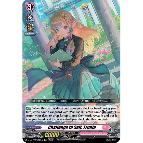 Image for Challenge to Self, Trudie (D-LBT02/012EN) (D-LBT02) - Cardfight Vanguard
