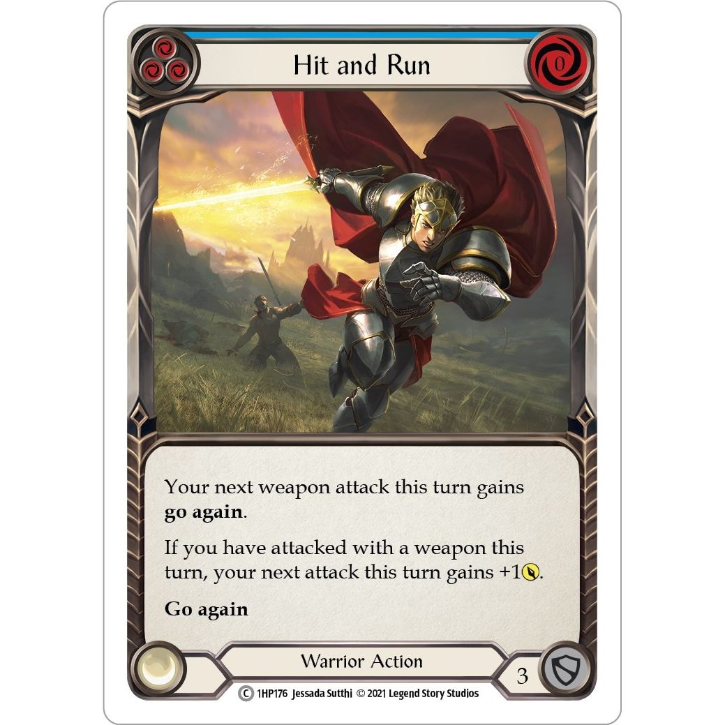 Image for Hit and Run (Blue) (1HP176) (1HP) - Flesh and Blood TCG