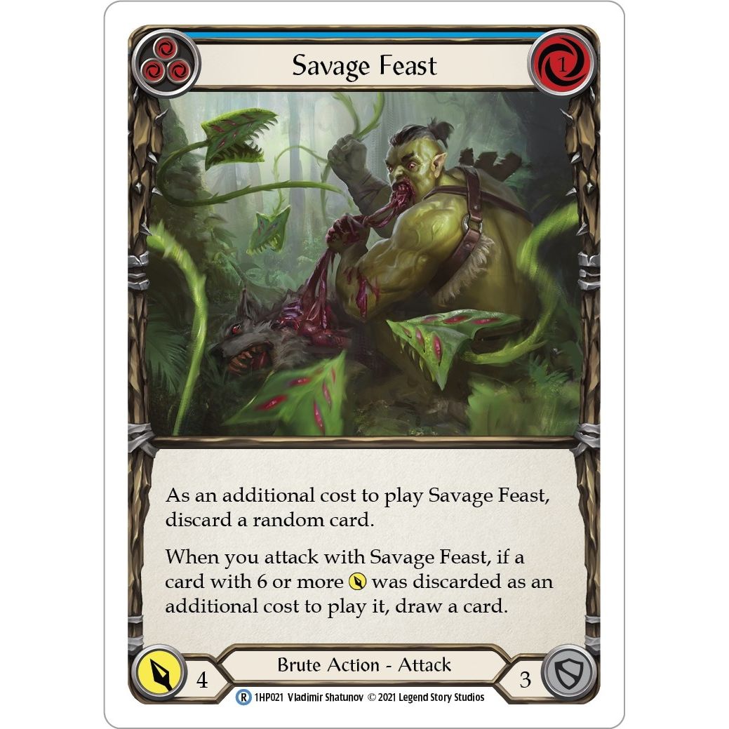 Image for Savage Feast (Blue) (1HP021) (1HP) - Flesh and Blood TCG