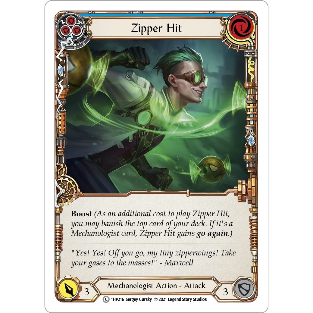 Image for Zipper Hit (Blue) (1HP216) (1HP) - Flesh and Blood TCG