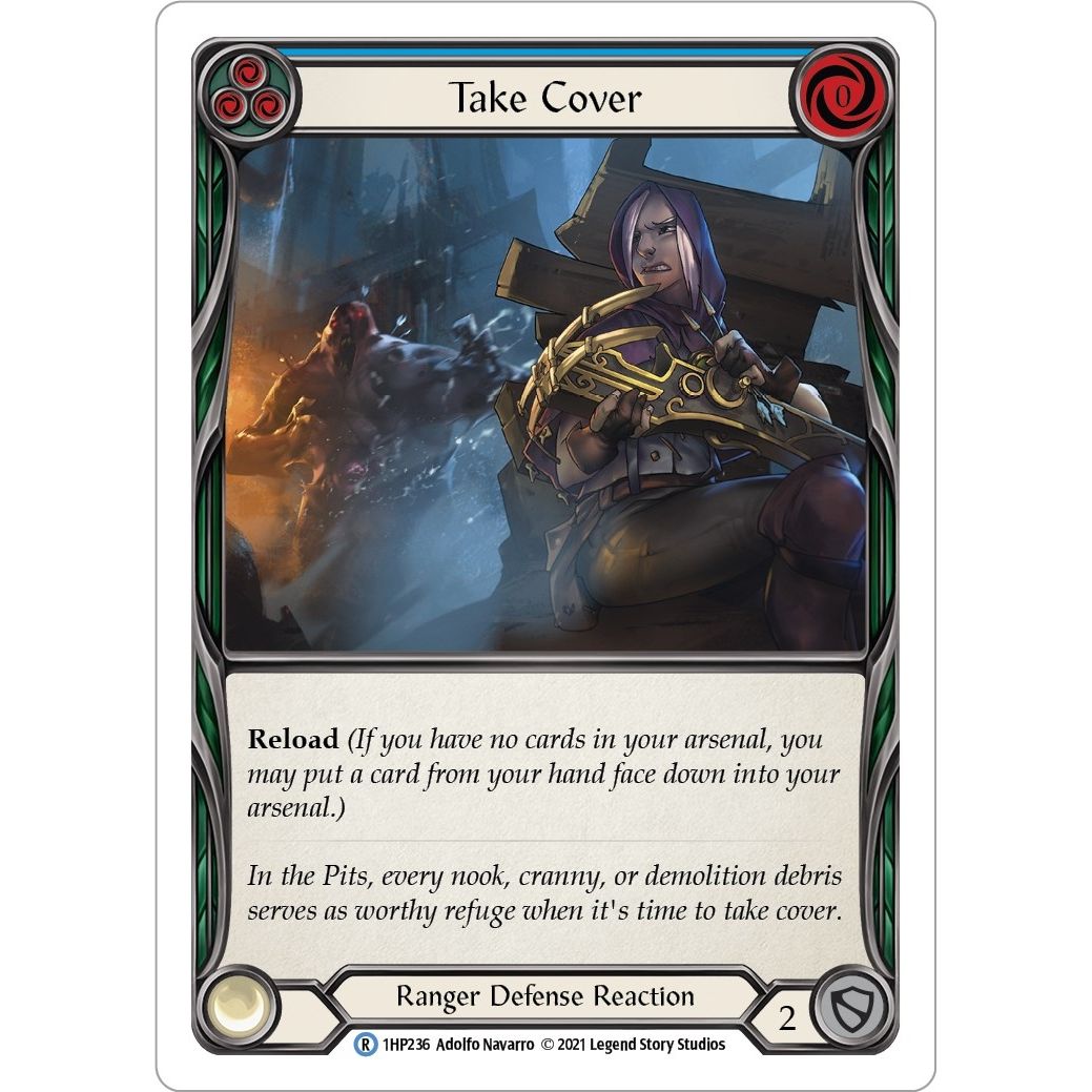 Image for Take Cover (Blue) (1HP236) (1HP) - Flesh and Blood TCG