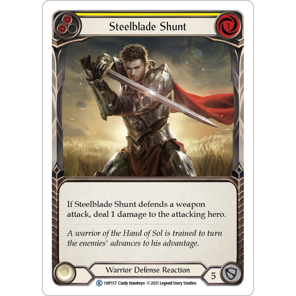 Image for Steelblade Shunt (Yellow) (1HP157) (1HP) - Flesh and Blood TCG