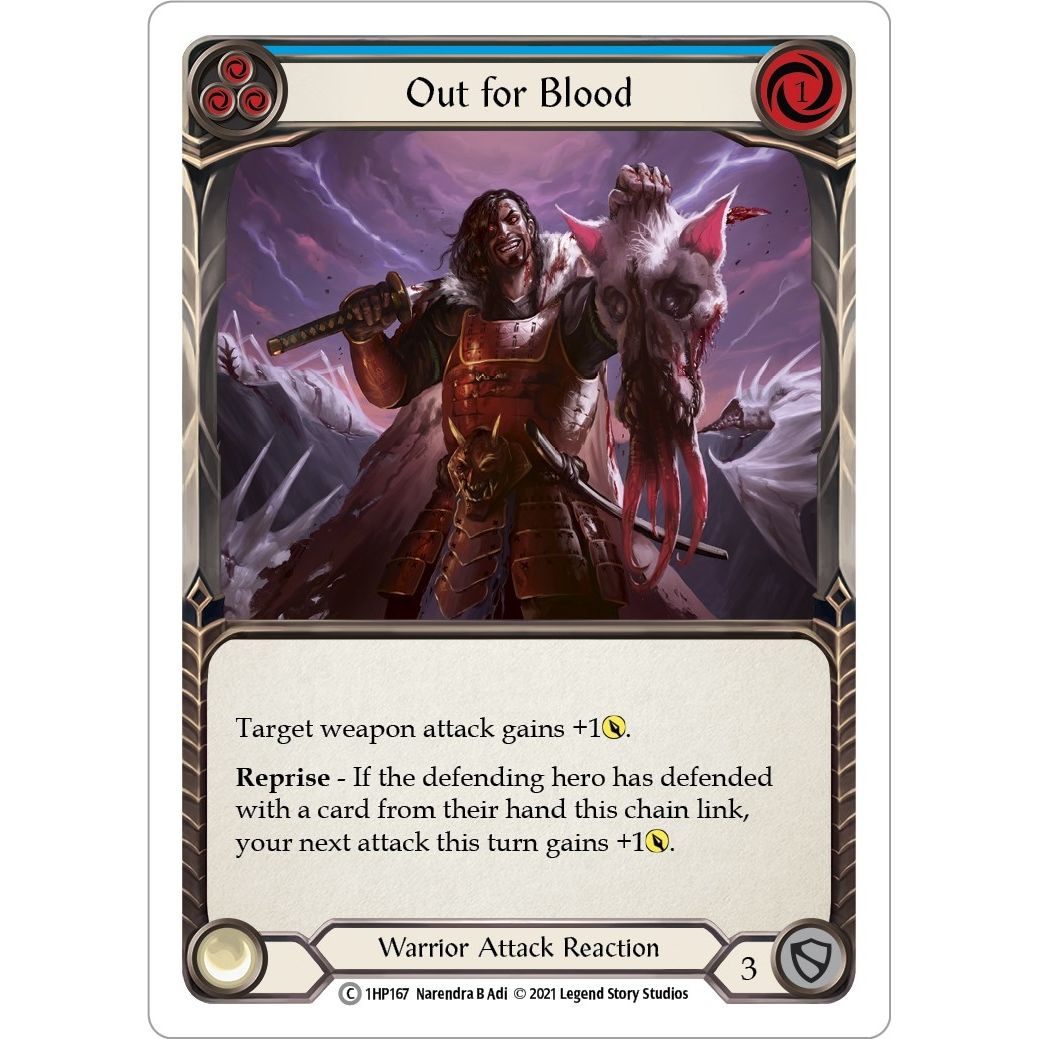 Image for Out for Blood (Blue) (1HP167) (1HP) - Flesh and Blood TCG