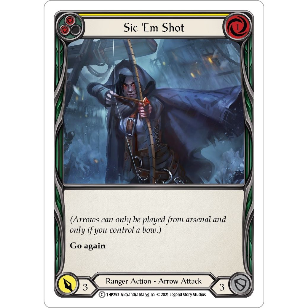 Image for Sic 'Em Shot (Yellow) (1HP253) (1HP) - Flesh and Blood TCG