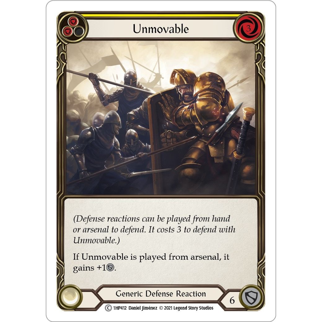 Image for Unmovable (Yellow) (1HP412) (1HP) - Flesh and Blood TCG