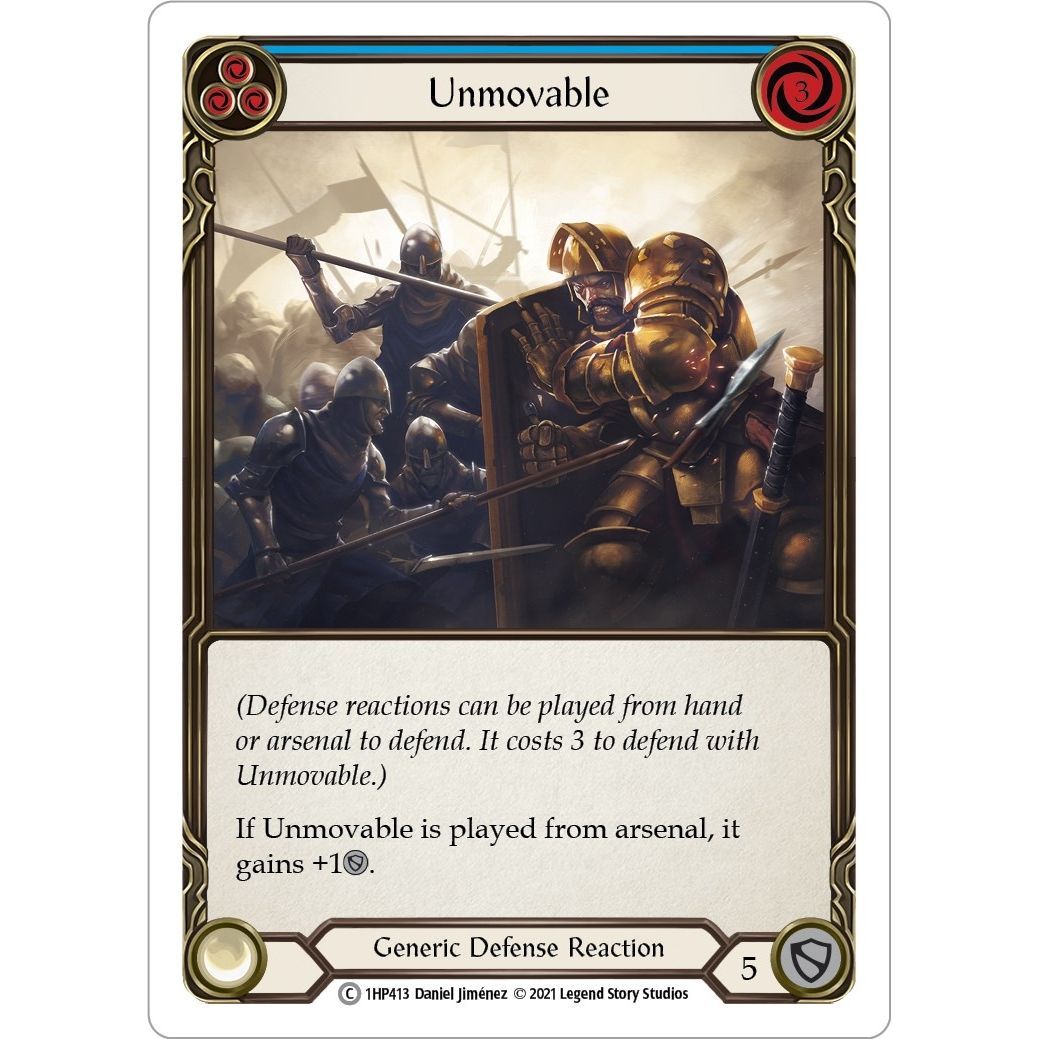 Image for Unmovable (Blue) (1HP413) (1HP) - Flesh and Blood TCG