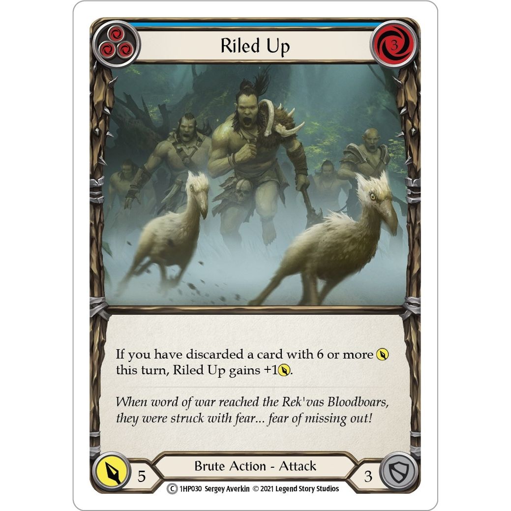 Image for Riled Up (Blue) (1HP030) (1HP) - Flesh and Blood TCG