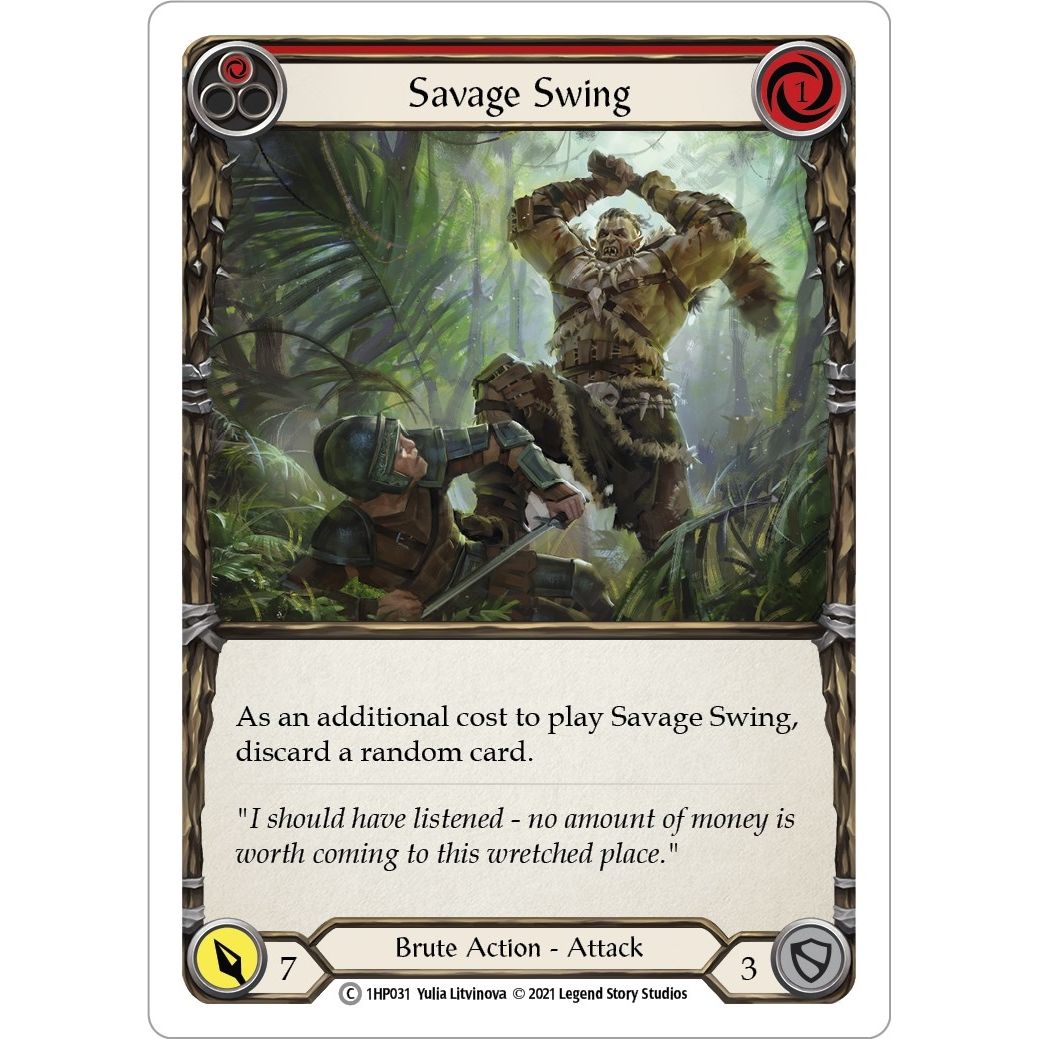 Image for Savage Swing (Red) (1HP031) (1HP) - Flesh and Blood TCG