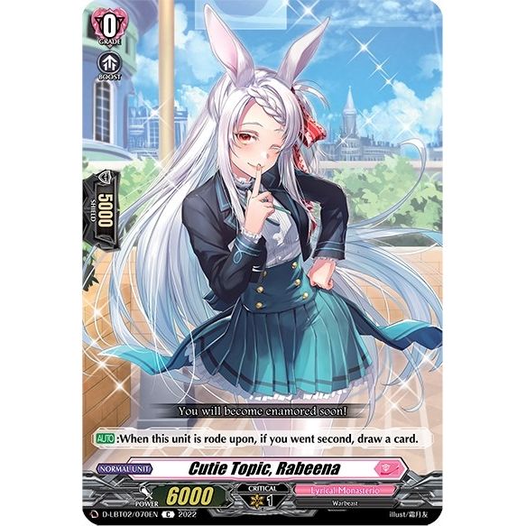 Image for Cutie Topic, Rabeena (D-LBT02/070EN) (D-LBT02) - Cardfight Vanguard