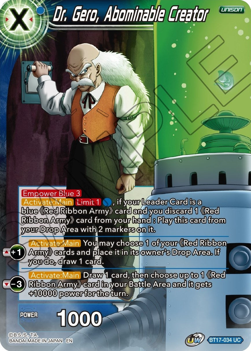 Image for Dr. Gero, Abominable Creator (BT17-034) (DBS-B17) - Dragon Ball Super: Masters