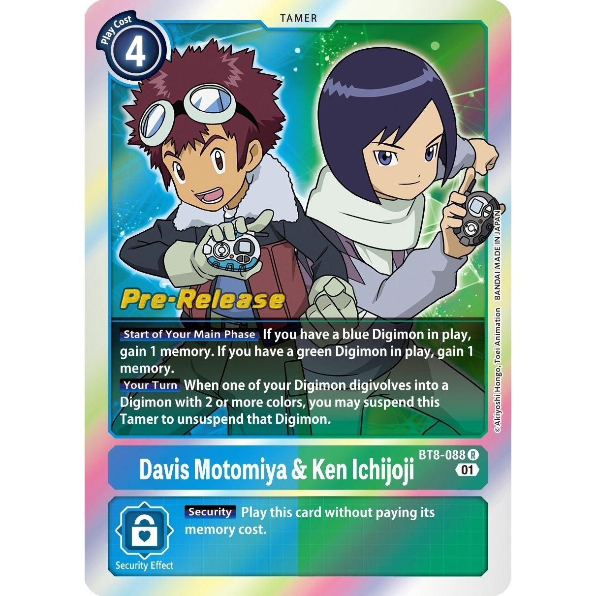 Image for Davis Motomiya & Ken Ichijoji (BT8-088 R) (BT08_PR) - Digimon Card Game
