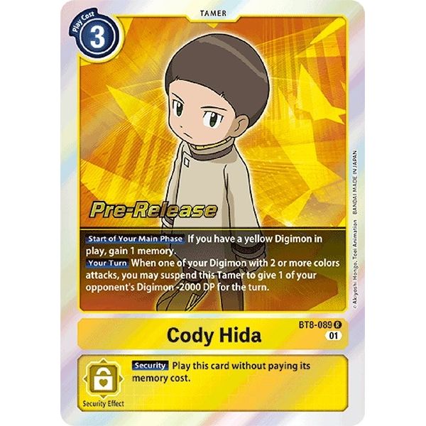 Image for Cody Hida (BT8-089 R) (BT08_PR) - Digimon Card Game