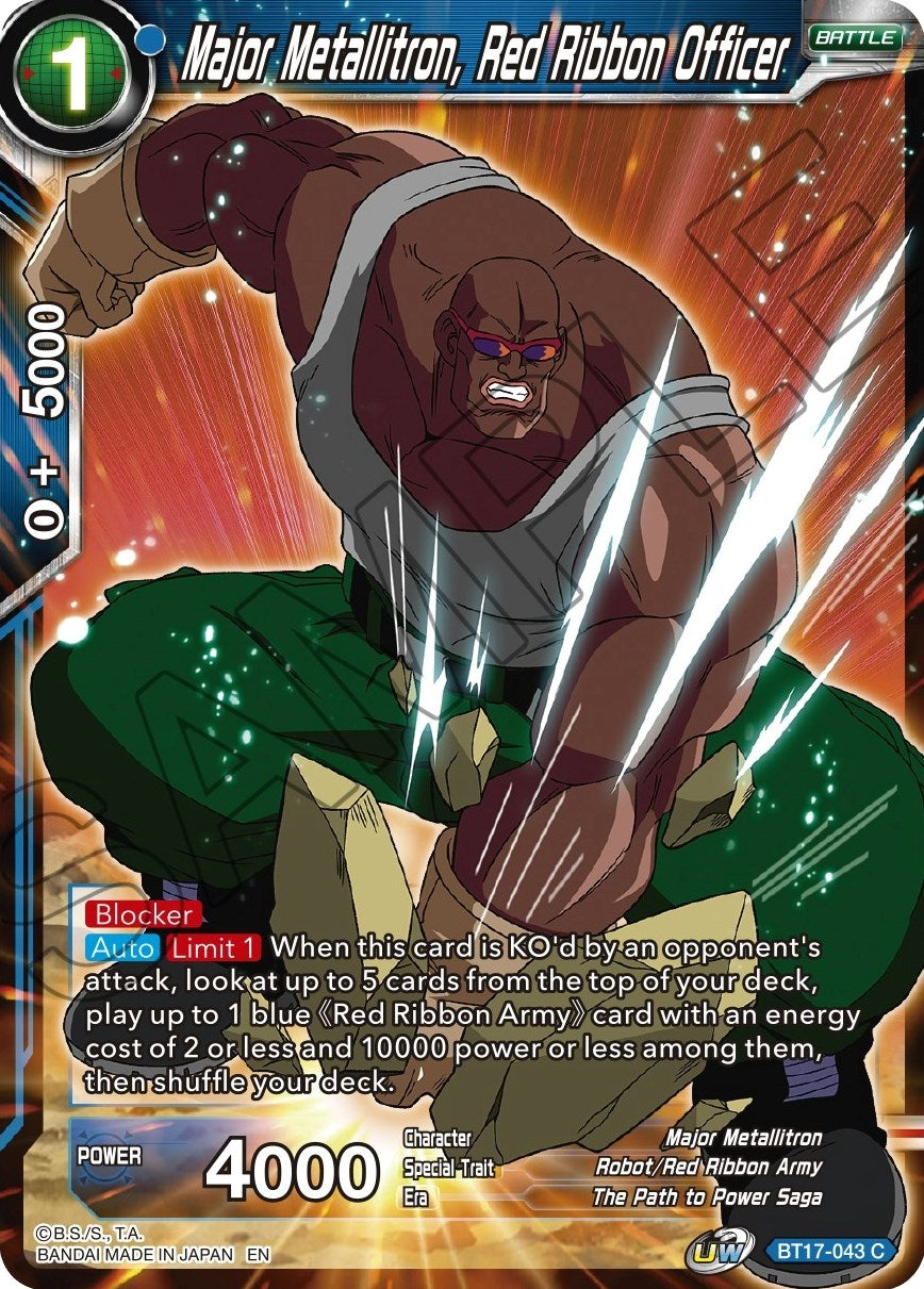 Image for Major Metallitron, Red Ribbon Officer (BT17-043) (DBS-B17) - Dragon Ball Super: Masters