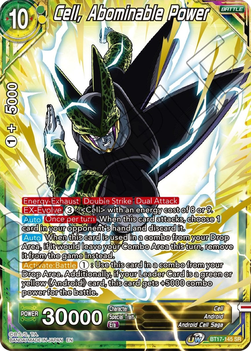 Image for Cell, Abominable Power (BT17-145) (DBS-B17) - Dragon Ball Super: Masters