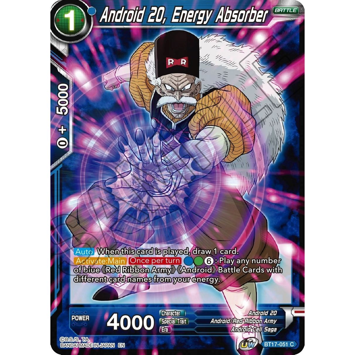 Image for Android 20, Energy Absorber (BT17-051) (DBS-B17) - Dragon Ball Super: Masters
