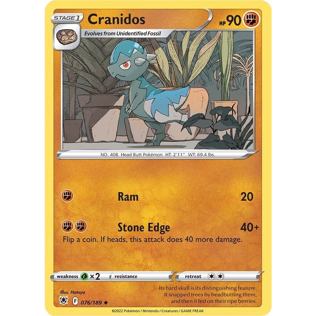 Image for Cranidos (076/189) (SWSH10) - Pokemon