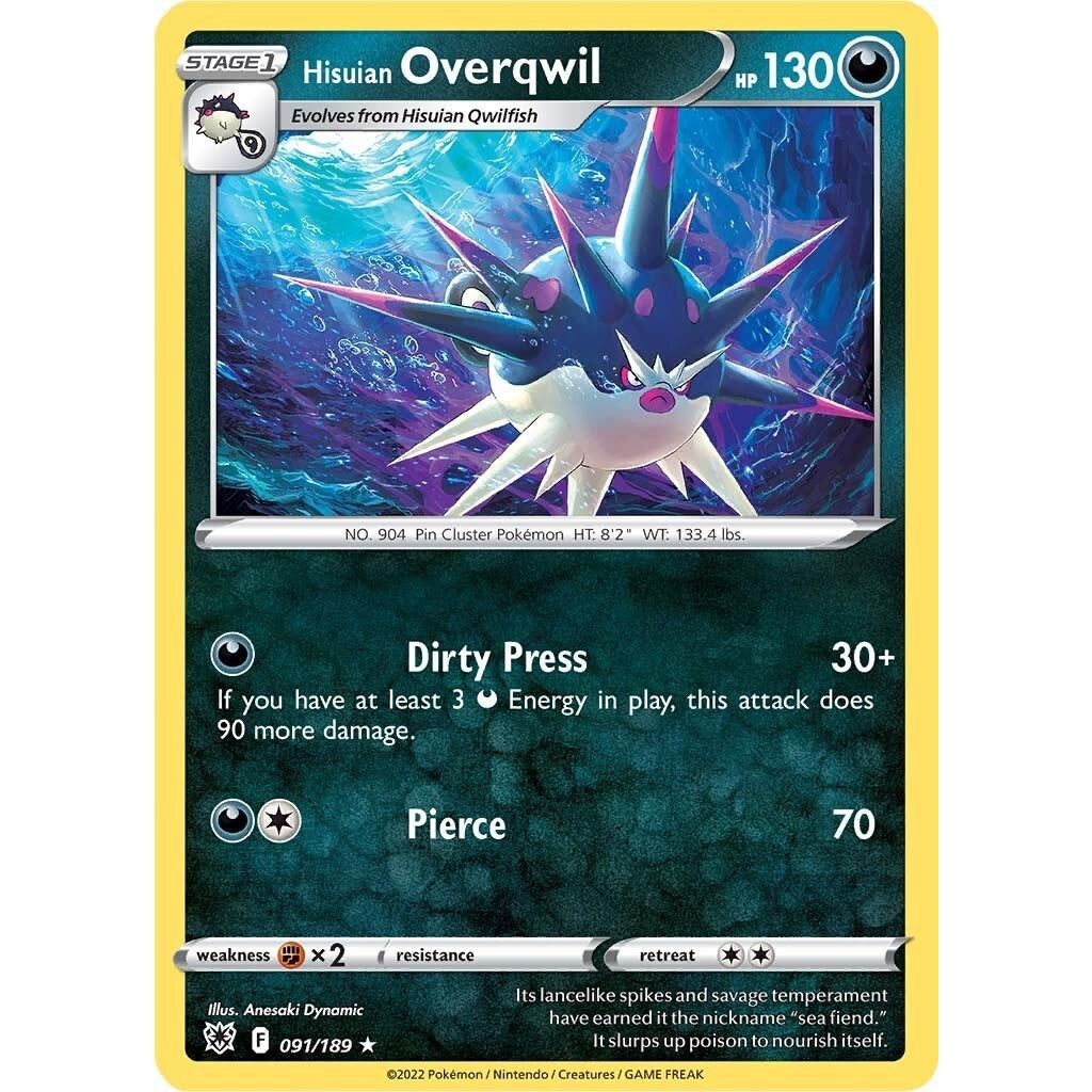 Image for Hisuian Overqwil (91) (091/189) (SWSH10) - Pokemon