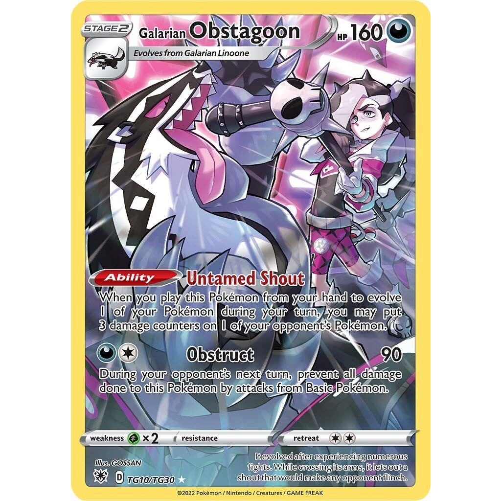 Image for Galarian Obstagoon (TG10/TG30) (SWSH10:TG) - Pokemon