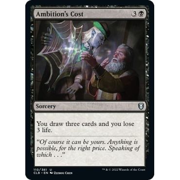 Image for Ambition's Cost (110) (CLB) - Magic: The Gathering