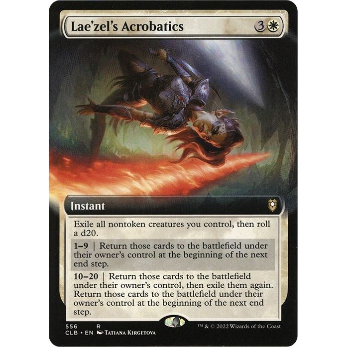 Image for Lae'zel's Acrobatics (Extended Art) (556) (CLB) - Magic: The Gathering