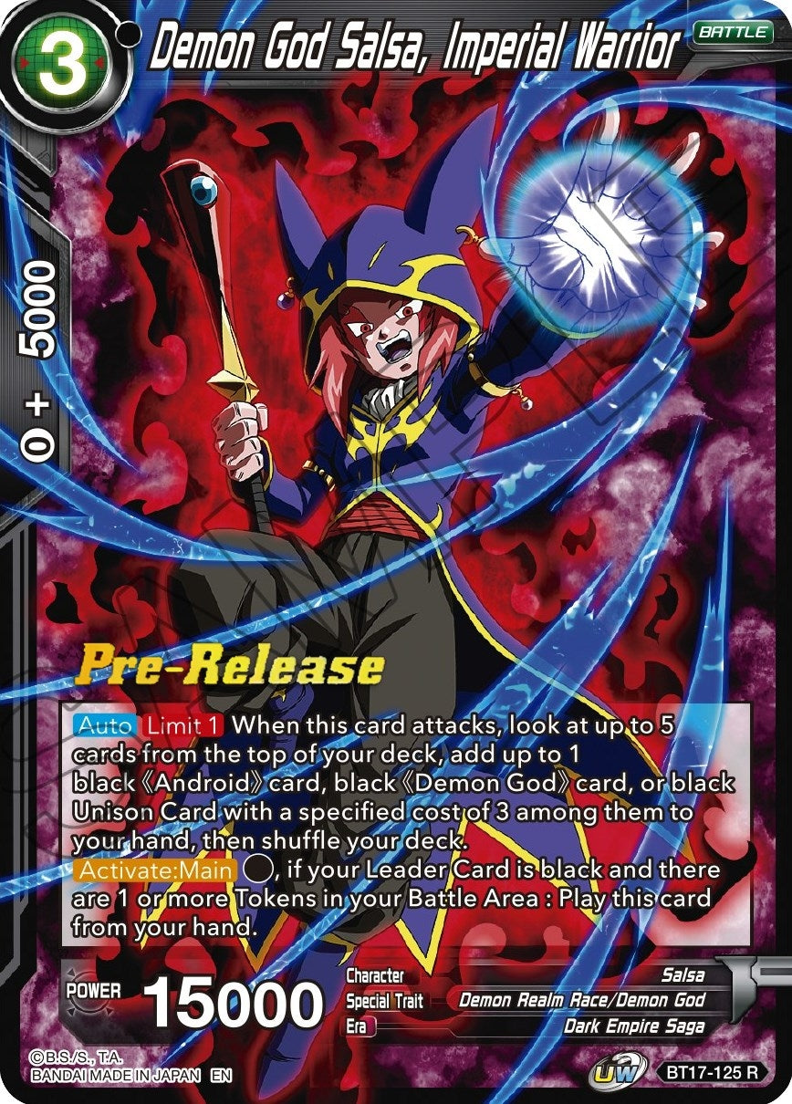 Image for Demon God Salsa, Imperial Warrior (BT17-125) (DBS-B17PRE) - Dragon Ball Super: Masters