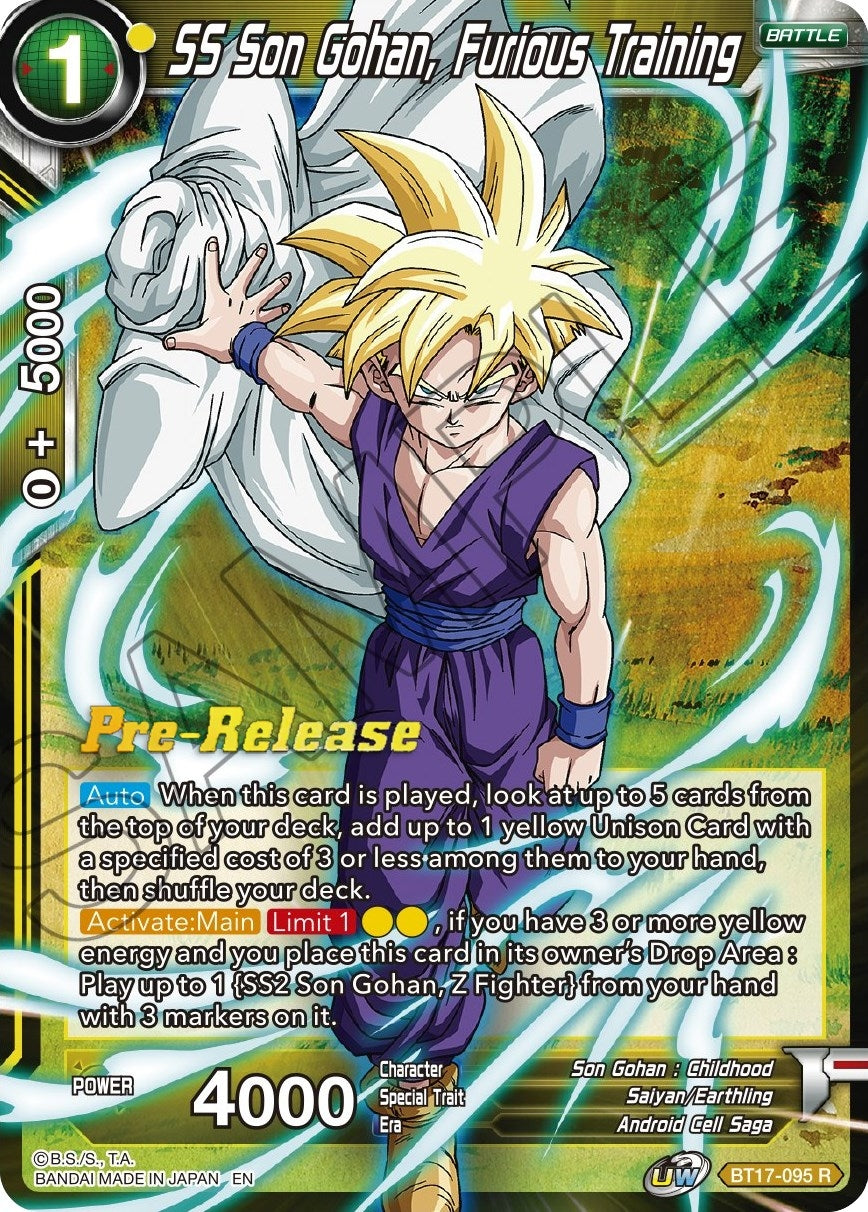 Image for SS Son Gohan, Furious Training (BT17-095) (DBS-B17PRE) - Dragon Ball Super: Masters