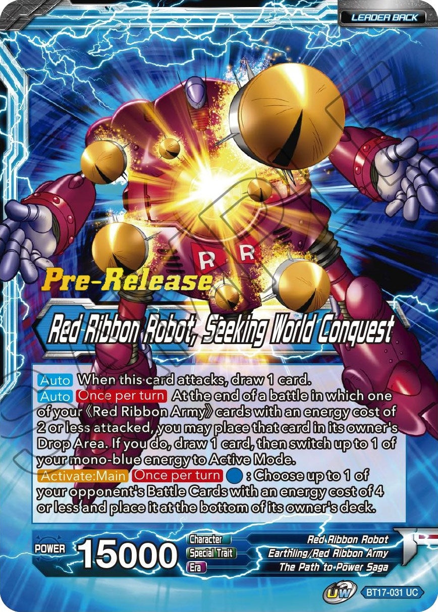 Image for Commander Red // Red Ribbon Robot, Seeking World Conquest (BT17-031) (DBS-B17PRE) - Dragon Ball Super: Masters