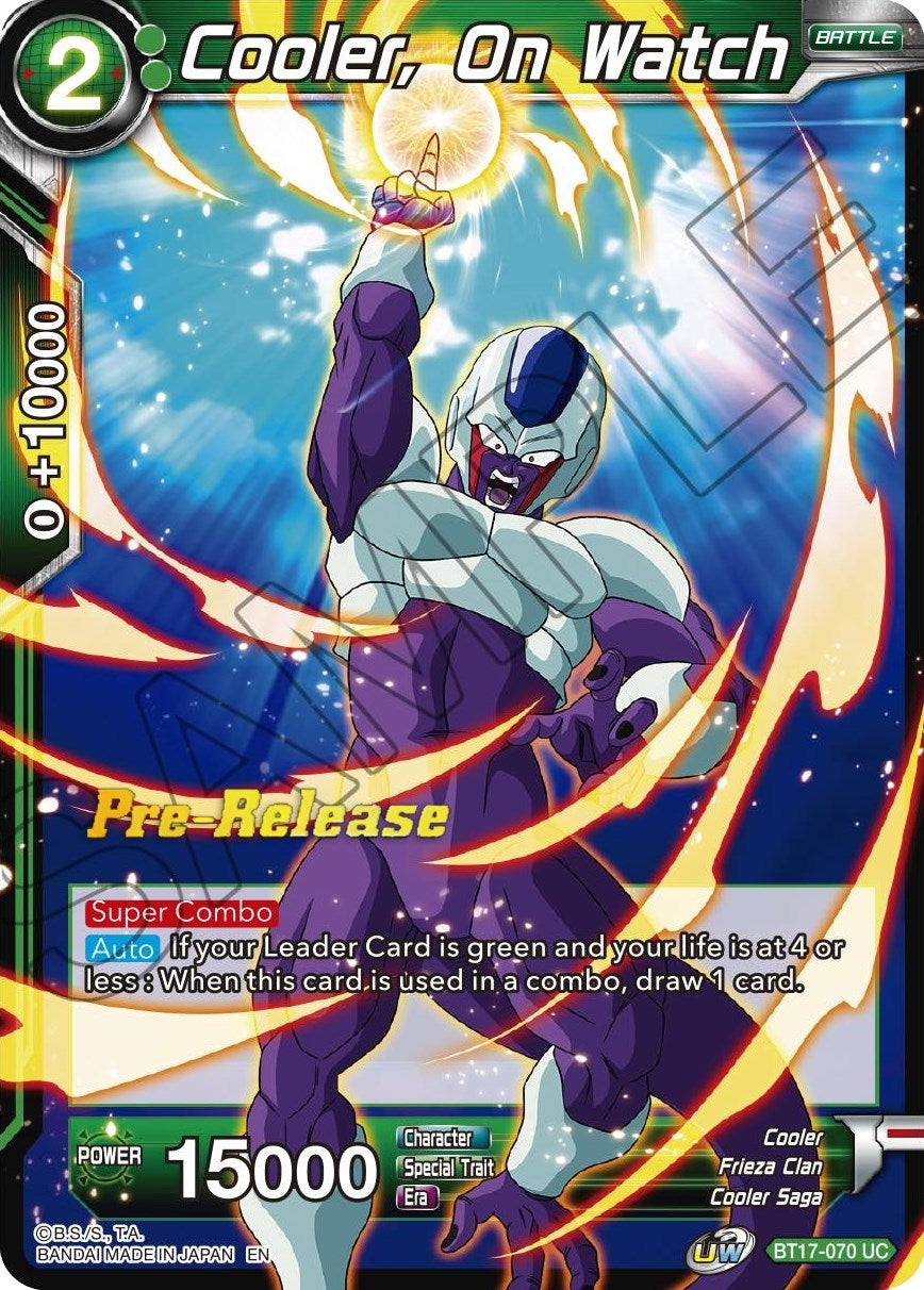 Image for Cooler, On Watch (BT17-070) (DBS-B17PRE) - Dragon Ball Super: Masters